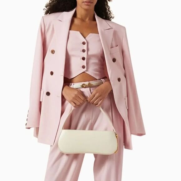 LVIR Jackets & Blazers - LVIR Double Breasted Wool-Blend Light Pink Blazer Size XS NWT